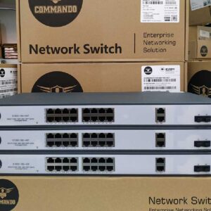 COMMANDO Scout E1000 16FE Full PoE/PoE+, 2GE/2SFP Combo Uplinks, 260W, Unmanaged Switch